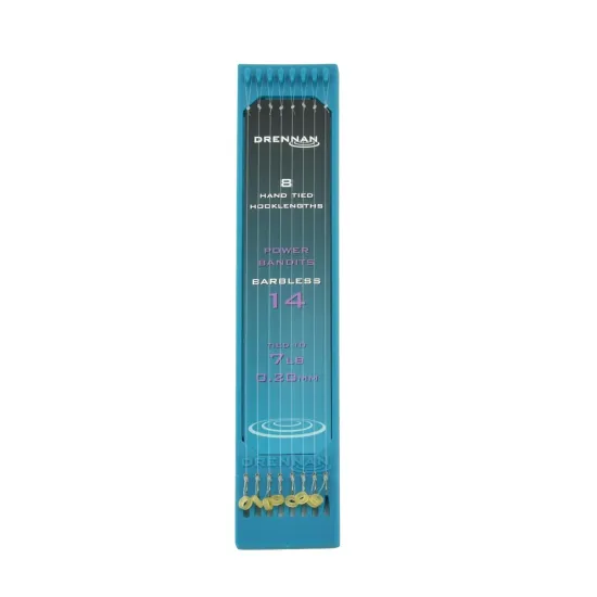 Haki HNT Plate Power Bandit + przypon 0.20mm rozmiar 14 Drennan 8 sztuk