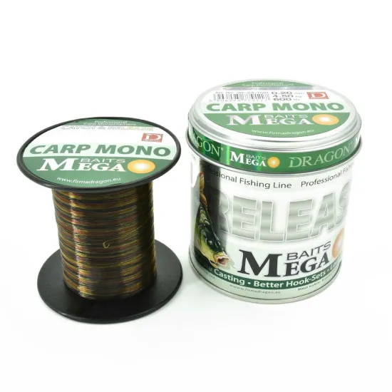 Żyłka karpiowa Dragon MegaBAITS Carp Mono Camou 0.20mm 600m
