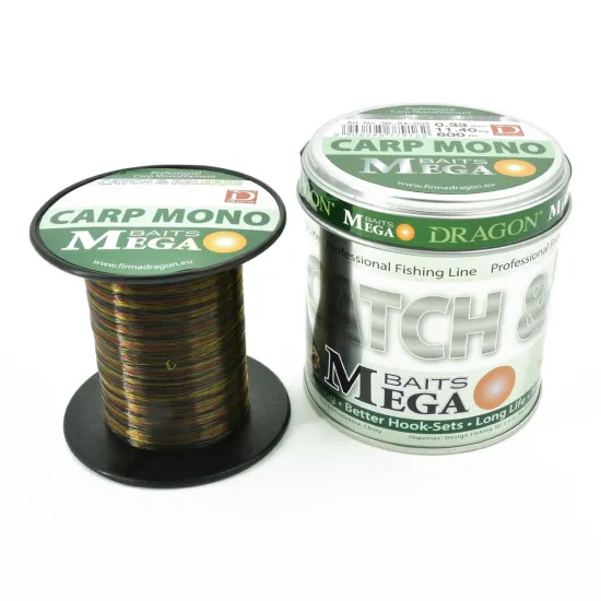 Żyłka karpiowa Dragon MegaBAITS Carp Mono Camou 0.33mm 600m