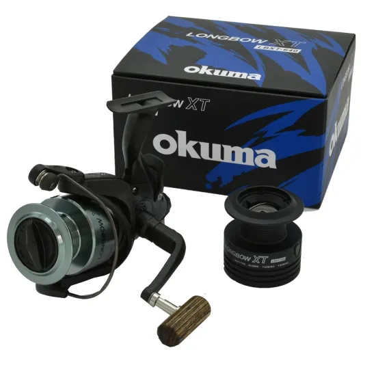 Kołowrotek feeder karpiowy z wolnym biegiem Okuma Longbow XT Baitfeeder LBXT-640 6 łożysk-93679