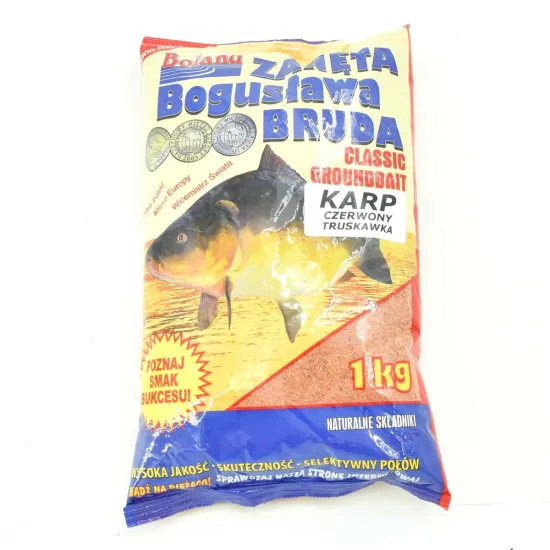 Zanęta wędkarska popularna karp czerwony truskawka Boland 1kg