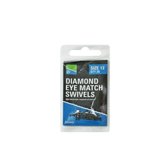 Krętlik Preston Diamond Eye Match rozmiar 12 20 sztuk