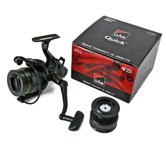 Kołowrotek feeder karpiowy z wolnym biegiem DAM Quick Runshift 3L 4000 FS 3 łożyska-96266