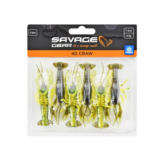 Przynęta Savage Gear 4D Craw F 7.5cm 5.5g 6 sztuk summer
