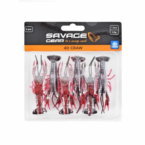 Przynęta Savage Gear 4D Craw F 7.5cm 5.5g 6 sztuk red craw