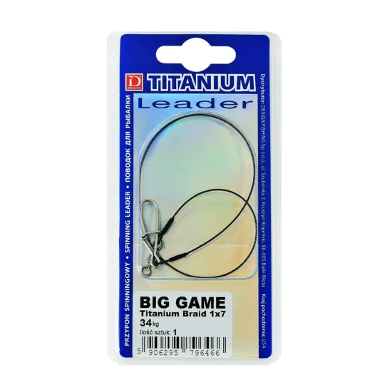 Przypon Titanium Braid 1x7 34kg 20cm 1 sztuka Dragon