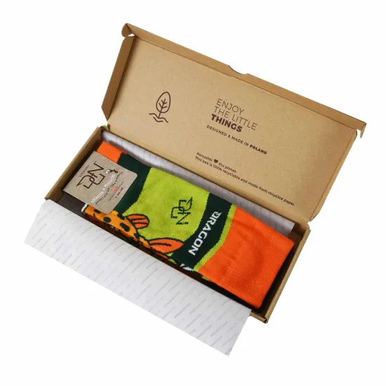 Skarpetki pomarańczowe, zielone 44-46 Dragon-98197