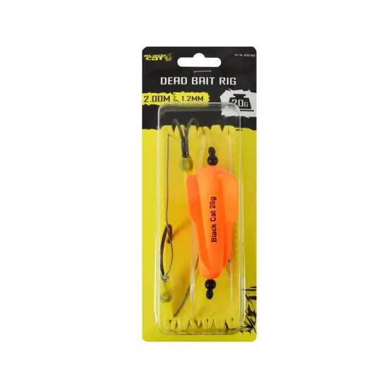 Zestaw sumowy Black Cat Dead Bait Rig 200cm 1.20mm rozmiar 8/0 i 4/0