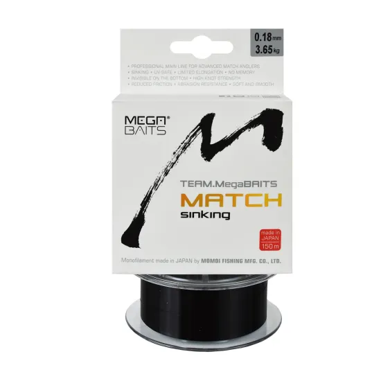 Żyłka karpiowa Team MegaBAITS Sinking Match 0.18mm 150m