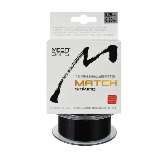 Żyłka karpiowa Team MegaBAITS Sinking Match 0.25mm 150m