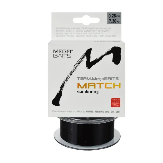 Żyłka karpiowa Team MegaBAITS Sinking Match 0.28mm 150m