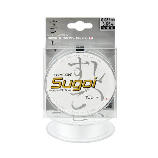 Plecionka spinningowa Dragon Sugoi Superthin 0.052mm 135m biała