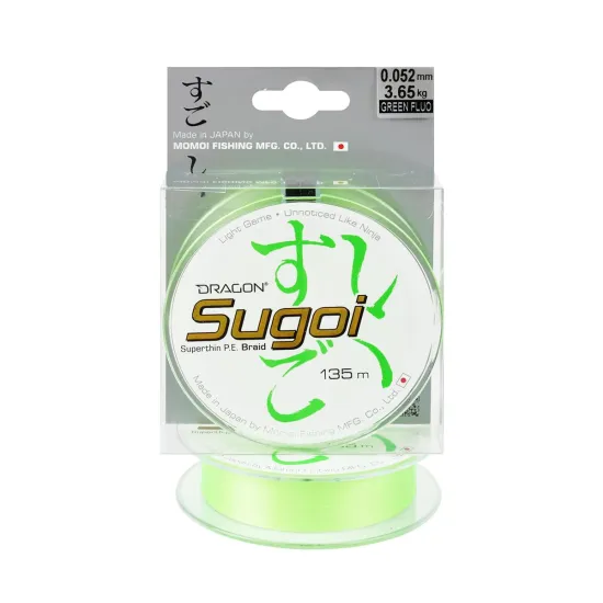 Plecionka spinningowa Dragon Sugoi Superthin 0.052mm 135m fluo