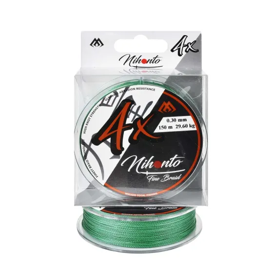 Plecionka spinningowa Mikado Nihonto Fine Braid 0.30mm 150m zielona