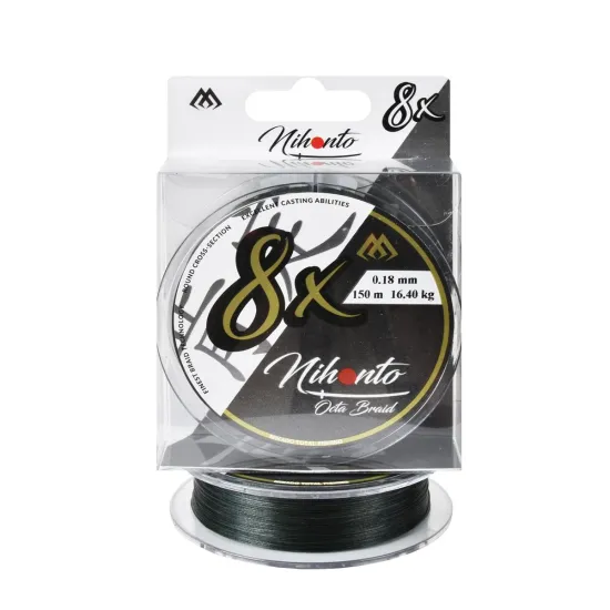 Plecionka spinningowa Mikado Nihonto Octa Braid 0.18mm 150m zielona