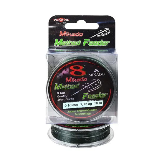 Plecionka przyponowa Mikado Octa Method Feeder 0.10mm 10m zielona